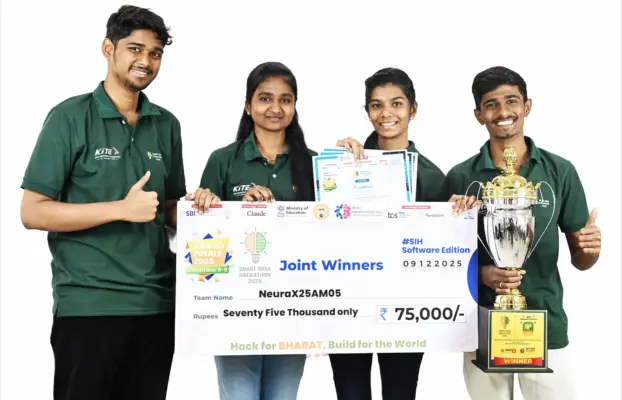Winners of the Smart India Hackathon 2025 – Software Edition.