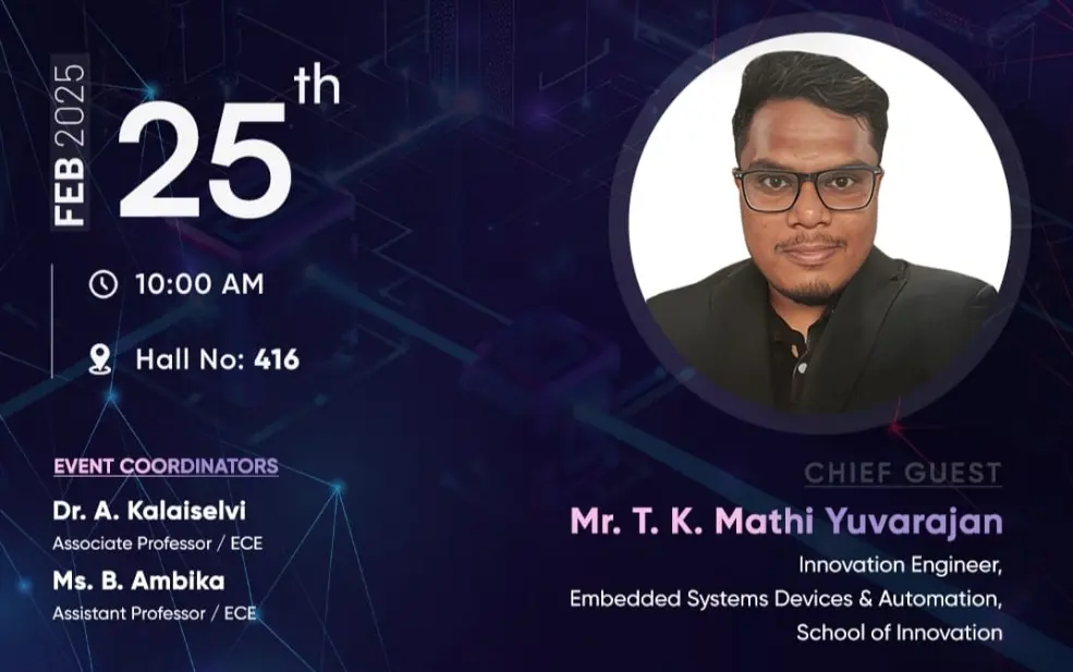 Embedded Systems for IoT Application – course by former Robert Bosch engineer, Mr. Mathi Yuvarajan