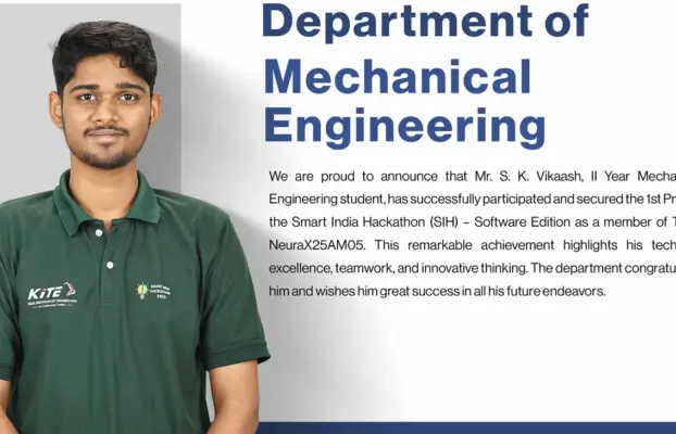 1st Prize inthe Smart India Hackathon (SIH) – Software Edition